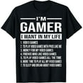 thumbnail image 1 of Funny Gamer Life Play Video Games Boys Teens Men Gaming Gift T-Shirt, 1 of 4