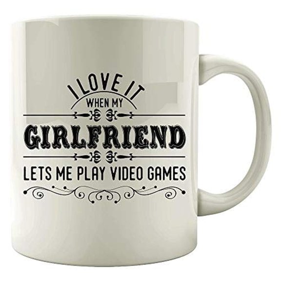 Gamer 11 oz Coffee Mug - I Love Video Games White Ceramic Gift