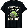 thumbnail image 1 of Funny Gamer Shirt Sometimes I Just Be Fartin Silly Frog Meme Humor Graphic Black T-Shirt for Men and Women, 1 of 2