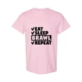 thumbnail image 1 of Funny Gamer Slogan For A Mobile Video Game Eat Sleep Brawl Repeat Unisex T-Shirt, up to size 5XL, 1 of 2