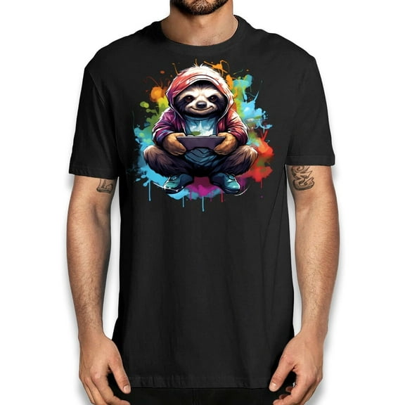 Funny Gamer Sloth T-Shirt - Gaming Shirt