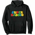 thumbnail image 1 of Funny Gamer Super Dad Hoodie For Men,Humor Men's Sweatshirt Pullover Gift For Dad, Husband, 1 of 5
