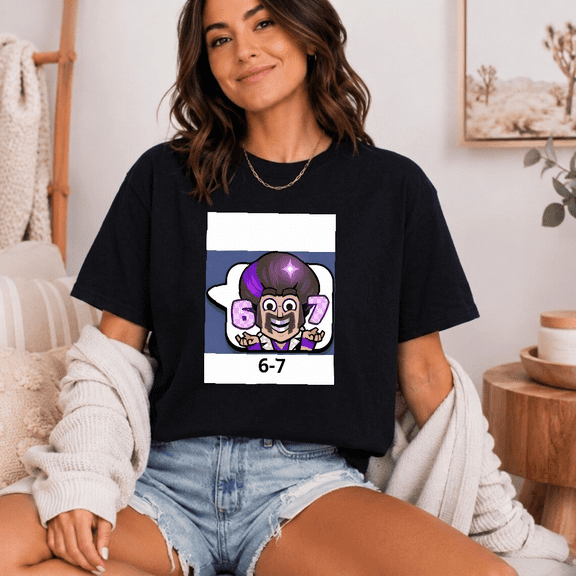 Funny Gamer T Shirt 6 7 Emote Meme Clash Royale Fan Graphic Gift IdeaV16245,for unisex up to 5XL