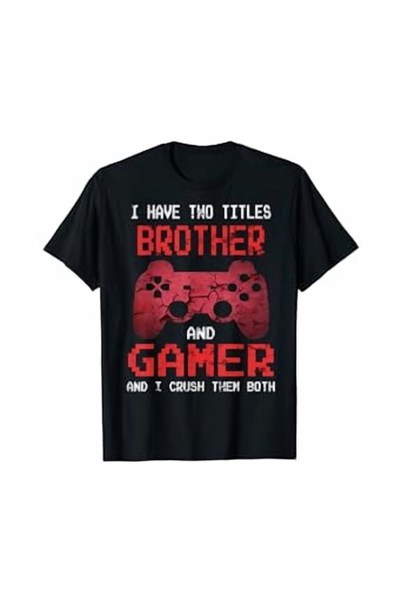 Funny Gamer Vintage Video Games Gift For Boys Brother Son T-Shirt