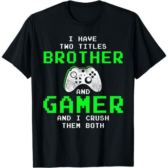 Funny Gaming Brothers Tee - Gamer Gifts for Teen Boys Short Sleeve T-Shirt