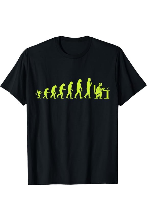Funny Gaming Evolution T-Shirt For Gamers men and women can wear, black, white, gifts