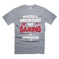 thumbnail image 1 of Funny Gaming Shirt Education Is Important But Gaming Is Importanter Shirt Gamer Shirts (Small Grey), 1 of 6