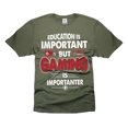 thumbnail image 1 of Funny Gaming Shirt Education Is Important But Gaming Is Importanter Shirt Gamer Shirts (XX-Large Military Green), 1 of 6