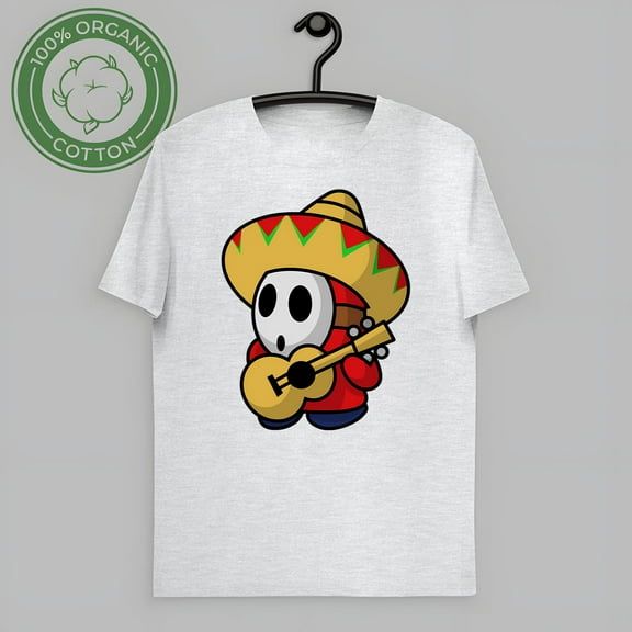 Funny Gaming Shy Guy Character Graphic Tee - Retro Arcade Design