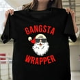thumbnail image 1 of Funny Gangsta Wrapper St. Nick Rapper Graphic Unisex T-Shirt, Christmas Holiday Gift G0777, Up to Size 5XL, 1 of 2