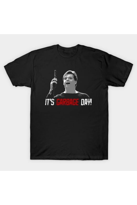 Funny Garbage Day! Retro Horror Movie Quote Graphic, H10136 Unisex T-Shirt, Up to 5XL Available