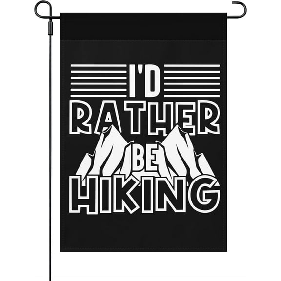Funny Garden Flags for Outside Id Rather Be Hiking Yard Flag Double SidedUnique Outdoor Flag for Pool Yard Flags Outdoor Decor Id Rather Be Hiking Small Yard Flag