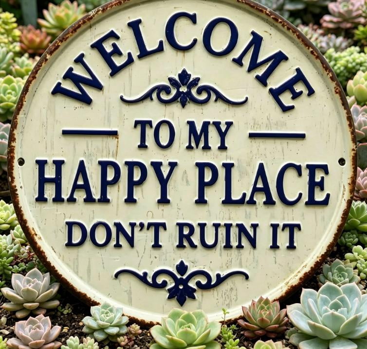 Funny Garden Metal Sign -