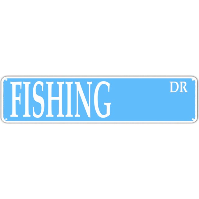 Funny Garden Signs Fishing Street Metal Tin Sign For Home Wall Road