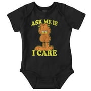 Funny Garfield Cartoon Ask If I Care Romper Boys or Girls Infant Baby Brisco Brands 18M