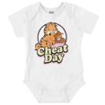 thumbnail image 1 of Funny Garfield Cartoon Cheat Day Romper Boys or Girls Infant Baby Brisco Brands NB, 1 of 6
