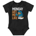 thumbnail image 1 of Funny Garfield Cartoon Hates Mondays Romper Boys or Girls Infant Baby Brisco Brands NB, 1 of 6