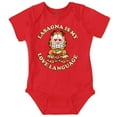 thumbnail image 1 of Funny Garfield Lasagna Love Language Romper Boys or Girls Infant Baby Brisco Brands 12M, 1 of 6