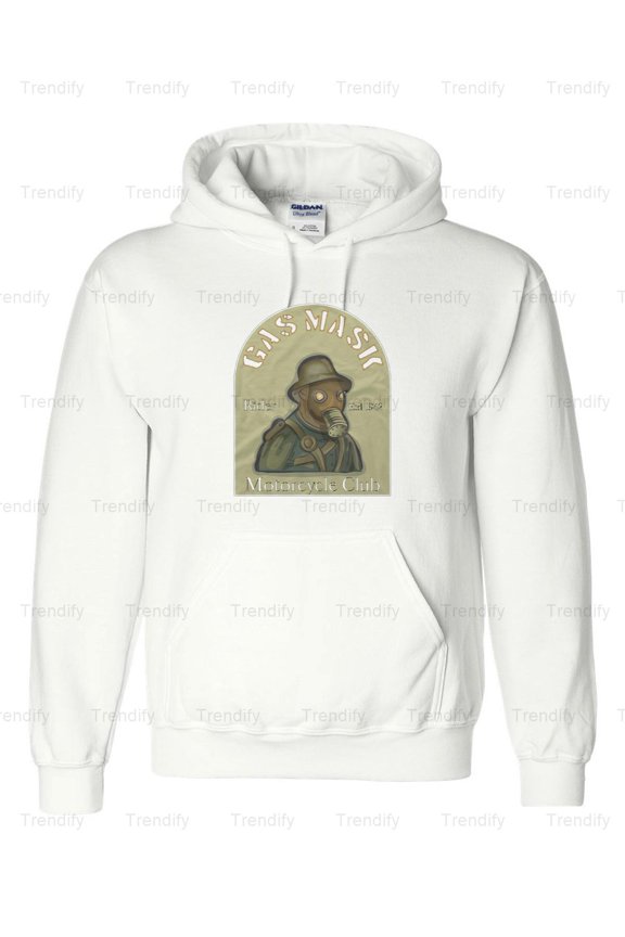 Funny Gas Mask Motor Club Sign Biker Retro Graphic Hoodie M3081613, Up to Size 5XL