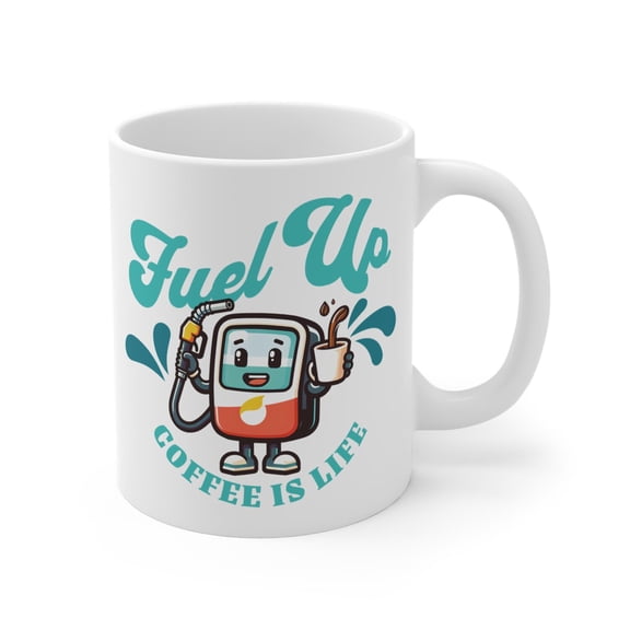 Funny Gas Pump Coffee Mug: Fuel Up Gift for Coffee Lovers
