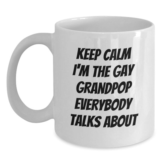 Funny Gay Grandpop White Coffee Mug Gifts for Grandpop from Family