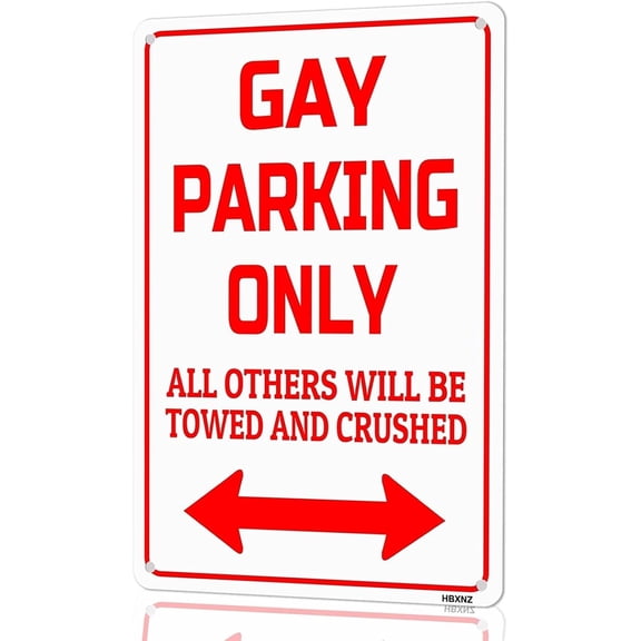 Funny Gay Parking Only Metal Tin Sign 8x12 Inch Vintage Wall Decor For Garage Bar Home Indoor Outdoor Humor Plaque Gift