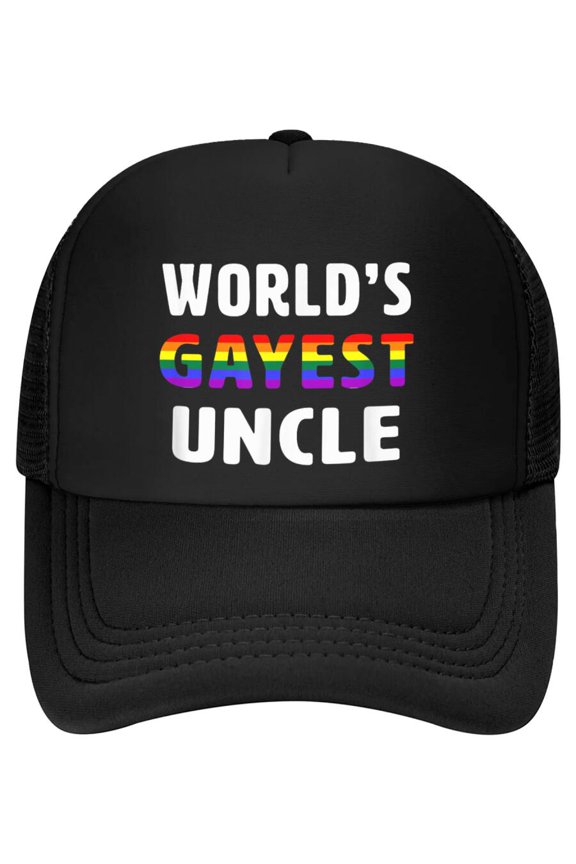 Funny Gay Uncle LGBT TShirt World's Gayest Uncle Baseball Cap
