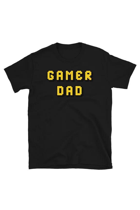 Funny Geek Nerd Video Games Fathers Day Gamer Dad Slogan Unisex T-Shirt, up to Size 5XL