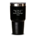 thumbnail image 1 of Funny General Manager Tumbler Gifts from Friends for Men - Keep Calm or I'll Use My GM Voice, Graduation Unique Gifts, 1 of 4