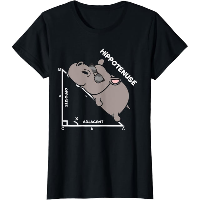Half It Hippotenuse Adjacent Opposite Triangle Geometry Math Men's T-Shirt – 100% Cotton Graphic Tee