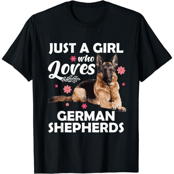 Funny German Shepherd Art For Girls Women Kids Dog Lovers T-Shirt