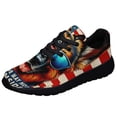 thumbnail image 1 of Funny German Shepherd Dog American flag Shoes Sneakers Black Size 3.5, 1 of 7