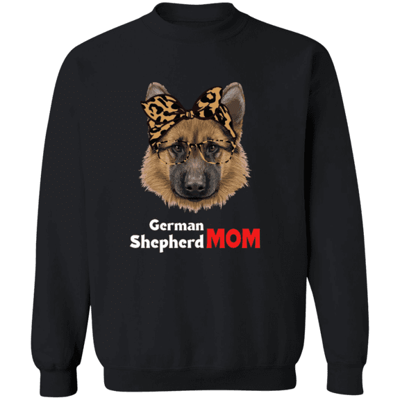 Funny German Shepherd Dog Mom Cute Women Crewneck Pullover Sweatshirt