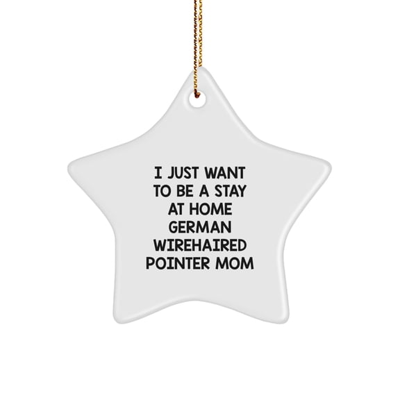 Funny German Wirehaired Pointer Dog Christmas Unique Gifts, Unique Star Ornament for German Wirehaired Pointer Mom, Gifts from Family