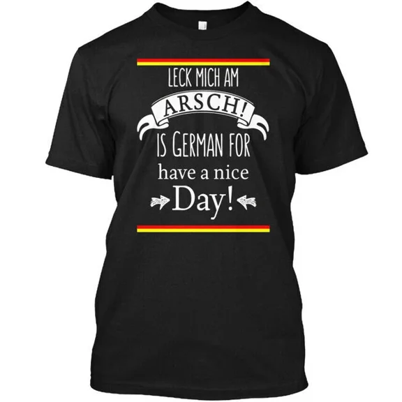 Funny Germany German T For Germans In Usa Leck T-Shirt Made in USA Size S to 5XL