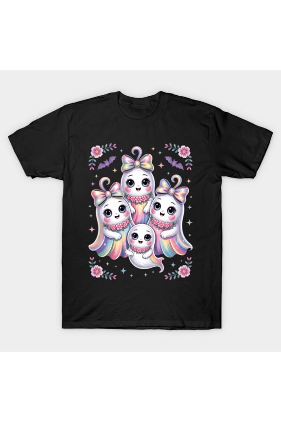 Funny Ghost Halloween Retro Paranormal Spirit Boo Simple Minimalist Art - Durable Stitching G5612 T-Shirt, for men and women, Up to Size 5XL