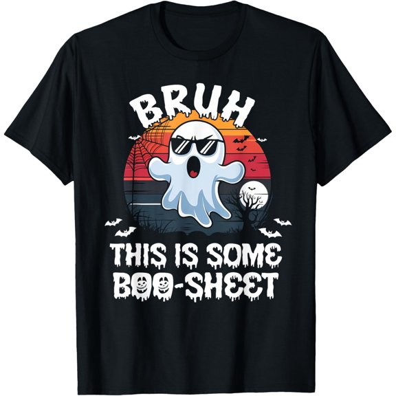 Funny Ghost Halloween humor Bruh this is some boo sheet T-Shirt