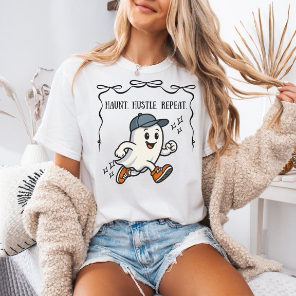 Funny Ghost Running Spooky V9 T-Shirt