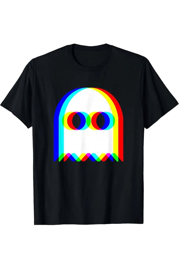 Funny Ghost Trippy Vaporwave Halloween Techno Rave EDM Party Unisex T-Shirt, S - 5XL