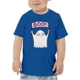 thumbnail image 1 of Funny Ghost W Banner. Boo! T-Shirt Toddler -Image by Shutterstock,  4 Toddler, 1 of 4