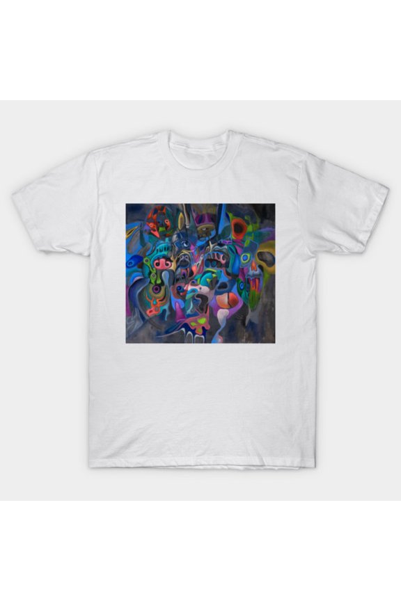 Funny Ghosts Halloween Retro Paranormal Spirits Boo Simple Minimalist Art - Premium Fabric H1591 Unisex T-Shirt, Up to 5XL