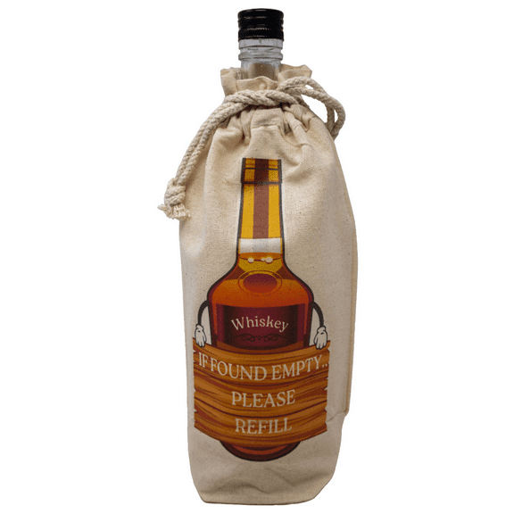 If Empty Please Refill - Whiskey Funny Gift Bags for Liquor Whiskey Bottles
