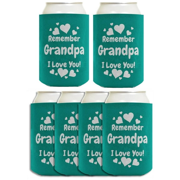 Funny Gift For Remember Grandpa I Love You 6-Pack Can Drink Sleeves