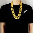 thumbnail image 1 of Funny Gift Gold Necklace For Men Women Gold Chain 80s 90s Rapper Punk Hop Necklace Shooting Prop Jewelry Accessory, 1 of 8