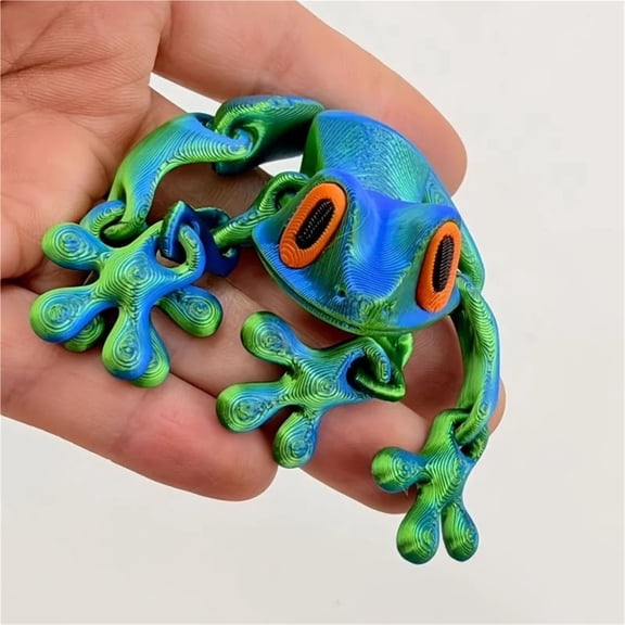 Funny Gift Home Decoration 3D Printed Articulated Tree Frogs Realistic Animal Fridge Magnet Desktop Decor For Kitchen Office