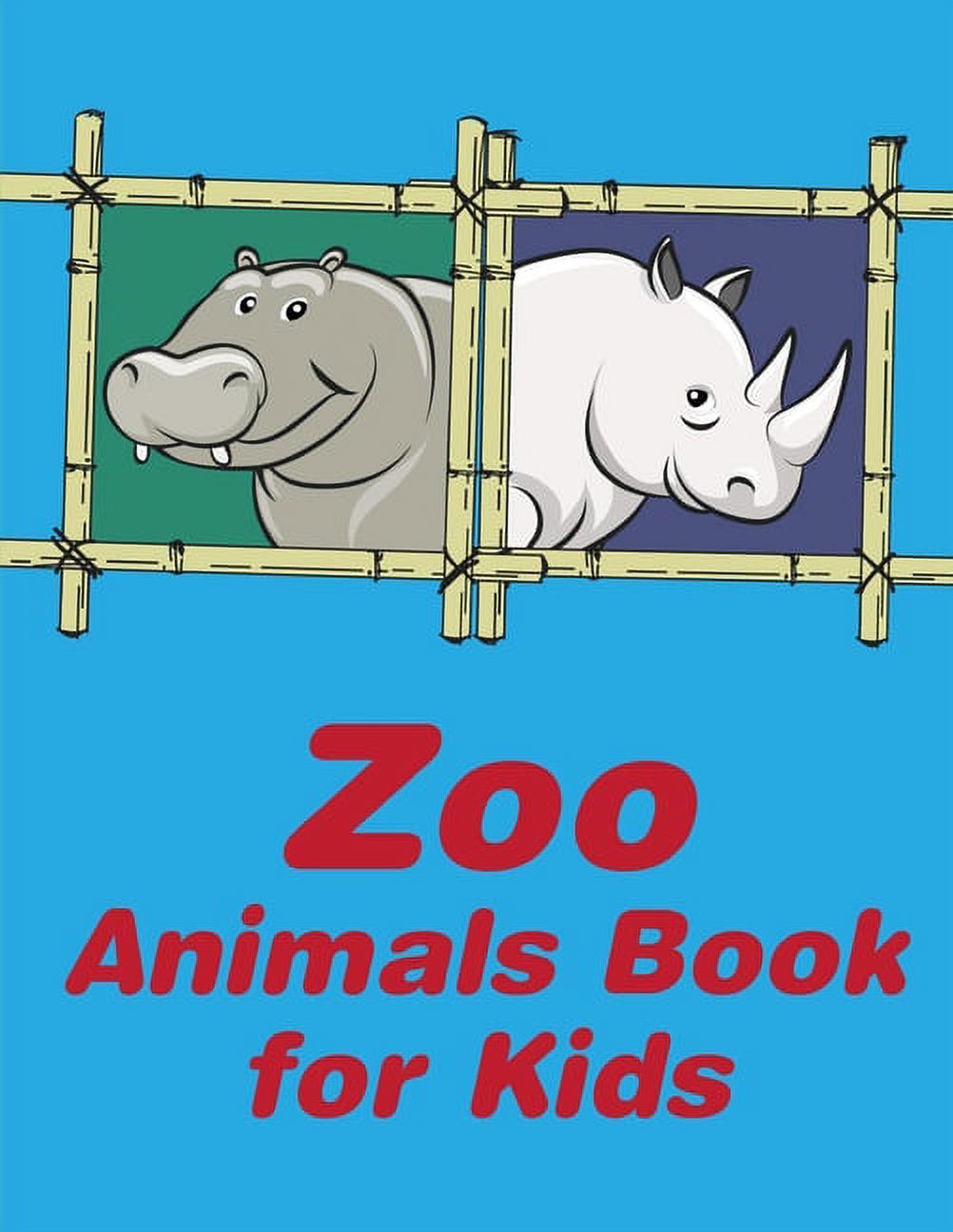 Funny Gift Ideas: Zoo Animals Book For Kids: A Coloring Pages with Funny and Adorable Animals Cartoon for Kids, Children, Boys, Girls (Paperback) - image 1 of 1