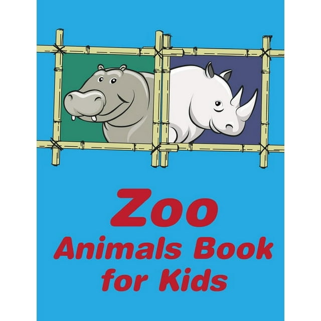 Funny Gift Ideas: Zoo Animals Book For Kids: A Coloring Pages with Funny and Adorable Animals Cartoon for Kids, Children, Boys, Girls (Paperback)