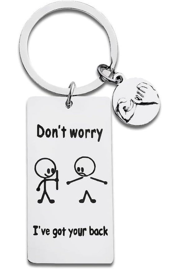 Funny Gifts Keychain for Women Men - I've Got Your Back - Silver - Unisex Adult - Modern Novelty