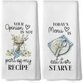 thumbnail image 1 of Funny Gifts Kitchen Towels - Sarcastic Humor Dish Towels, Housewarming Gifts, Funny Recipe Decorative Absorbent Dishcloths Hand Towels Set of 2 for Cooking Baking Decor 18x26 Inches, 1 of 5