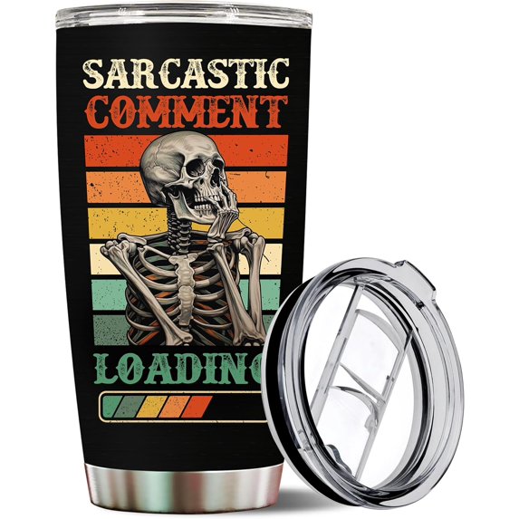 Funny Gifts Sarcastic Comment Loading Travel Cup Coffee Mug Stainless Steel Tumbler 20oz Birthday Christmas Gag Gift For Men Women Friend Coworker Present Ideas for Work Bestie Boss